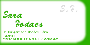 sara hodacs business card